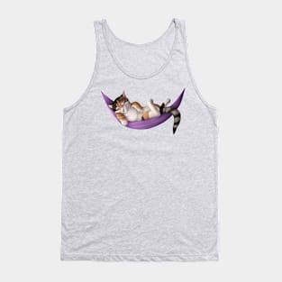 Cat sleeping on a hammock Tank Top